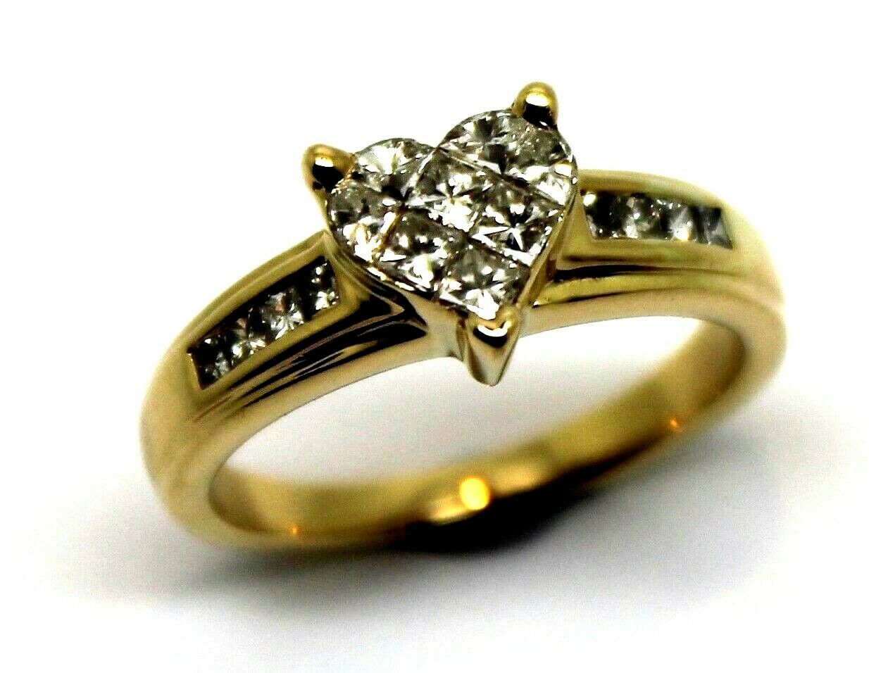 Genuine 18ct Yellow Gold Diamond 0.50 TDW Heart Ring