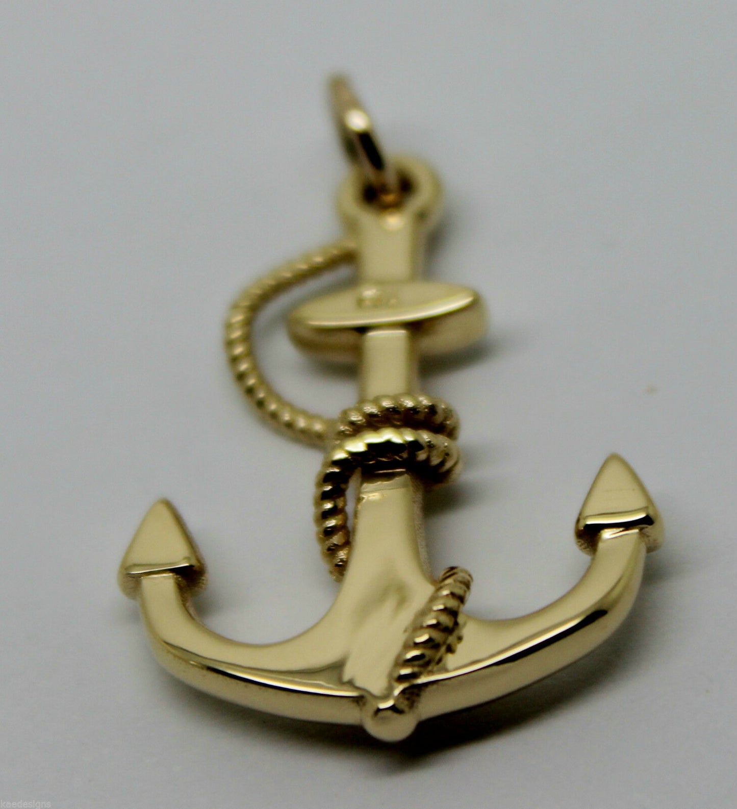 Genuine, Kaedesigns 9ct 9kt Yellow, Rose or White Gold Large Solid Anchor Boat Pendant / Charm