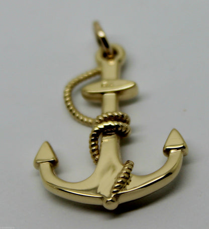 Genuine, Kaedesigns 9ct 9kt Yellow, Rose or White Gold Large Solid Anchor Boat Pendant / Charm