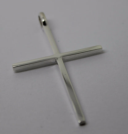 Kaedesigns, Genuine Solid New Sterling Silver Thin Large Plain Cross Pendant