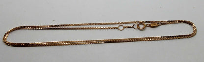 Genuine 750 18k 18ct Rose Gold Kerb Curb Chain 44cm 2.1g