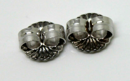 Sterling Silver 925 Flower Earring BUTTERFLY BACKS 5.5mm or 9mm