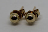 Kaedesigns New 9ct 375 Yellow Gold 4mm Stud Ball Earrings