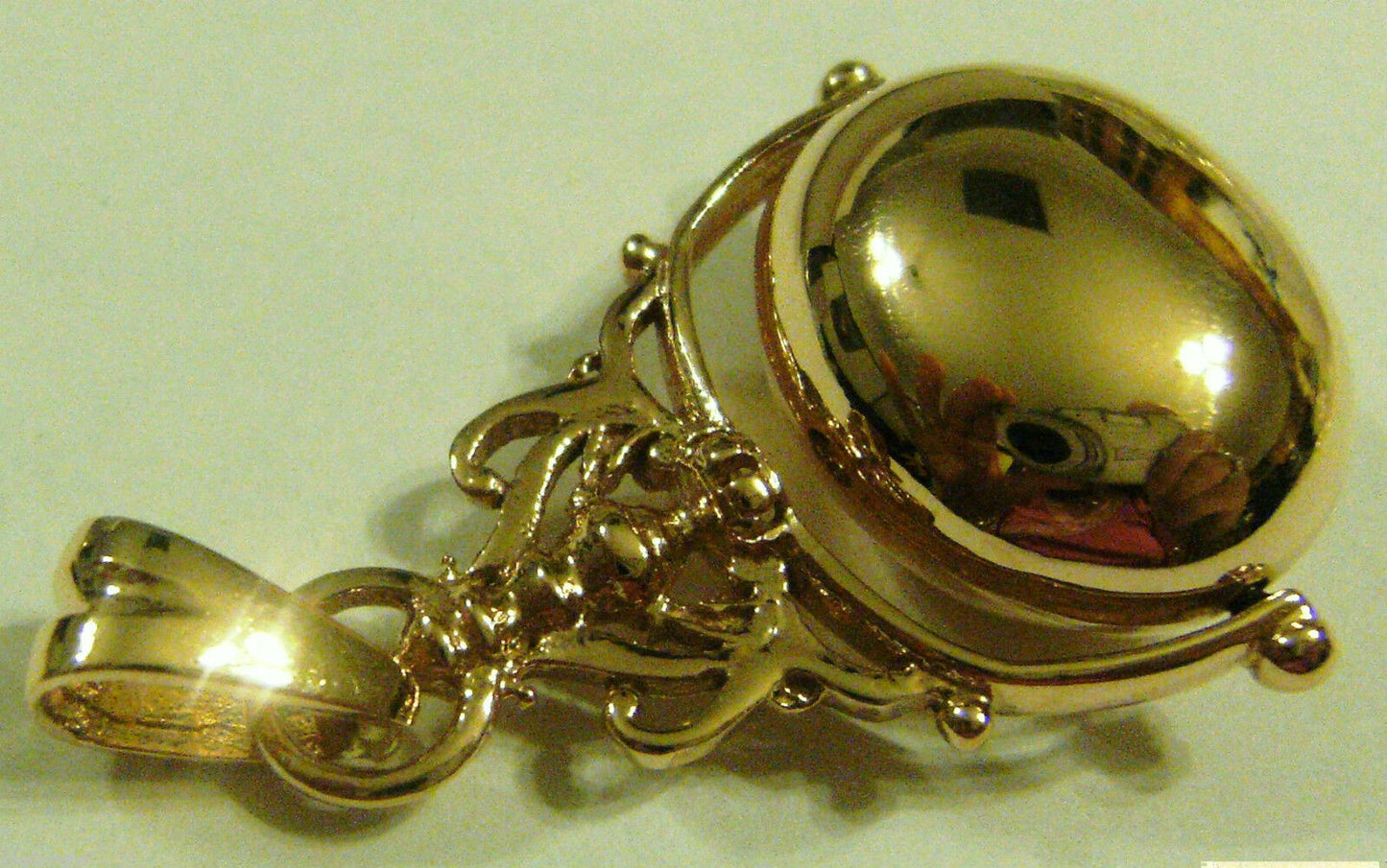 Kaedesigns Genuine New 9ct 9k Yellow, Rose & White Gold Large Oval Ball Spinner Pendant