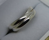 Sterling Silver Size O 1/2 Russian Wedding Band Ring, 3mm wide x 3 bands
