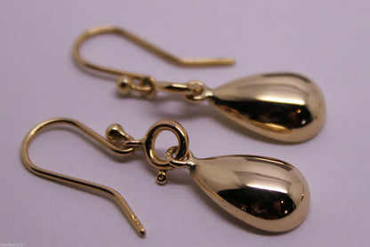 9ct Yellow or White or Rose Gold interchangeable earrings heart, ball, teardrop Tear Drop