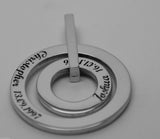 Genuine Sterling Silver 925 Personalized & Engrave-able 2 Circles Pendant