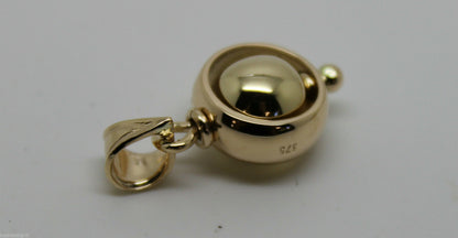 Kaedesigns New 9ct 9K Yellow, Rose or White  Gold Euro Belcher 8mm Ball Drop Pendant