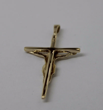 Genuine 9ct Yellow or Rose or White Gold or Sterling Silver Crucifix Cross pendant