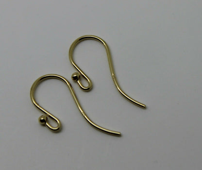 Sgp Gold Plated Yellow or Rose gold Sterling Silver Shepherd Hooks For Earrings