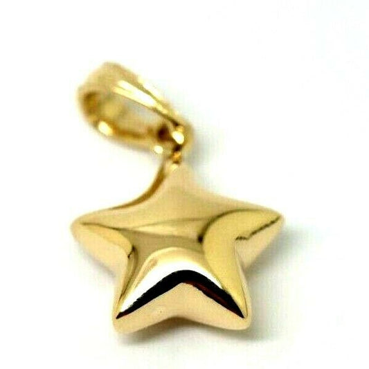 Genuine Full 9ct 9kt Genuine Yellow, Rose or White Gold Star Pendant