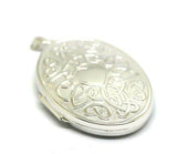 Genuine Sterling Silver Centre Heart Celtic Design 6 Photo Oval Locket