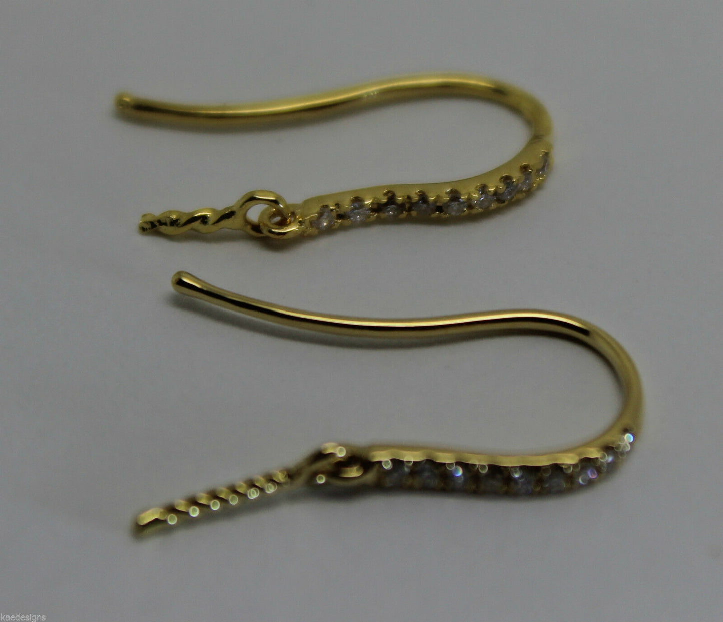 Kaedesigns, Genuine 18ct Yellow / Rose / White GOLD 18 x Diamond Earring Hooks