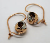 Kaedesigns New Genuine 9ct 8mm Rose & White Gold Belcher Spinning Earrings