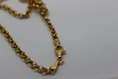 Genuine 9ct Yellow Gold Belcher Chain Necklace 54Cm 11 grams *Free Express Post In Oz*