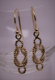 Genuine New 9ct Yellow, Rose or White Gold Swirl Knot Hook Earrings
