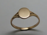 Kaedesigns New Size I / 4 Solid New 9ct 9K Yellow, Rose or White Gold Oval Signet Ring