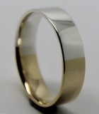 Genuine 9ct Yellow Gold & Sterling Silver 6mm Band Ring Size X
