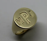 Full Solid Heavy New 14ct Yellow, Rose or White Gold Oval Signet Ring Size K + Engraving