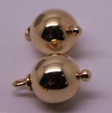 9ct Yellow or White or Rose Gold interchangeable earrings heart, ball, teardrop Tear Drop