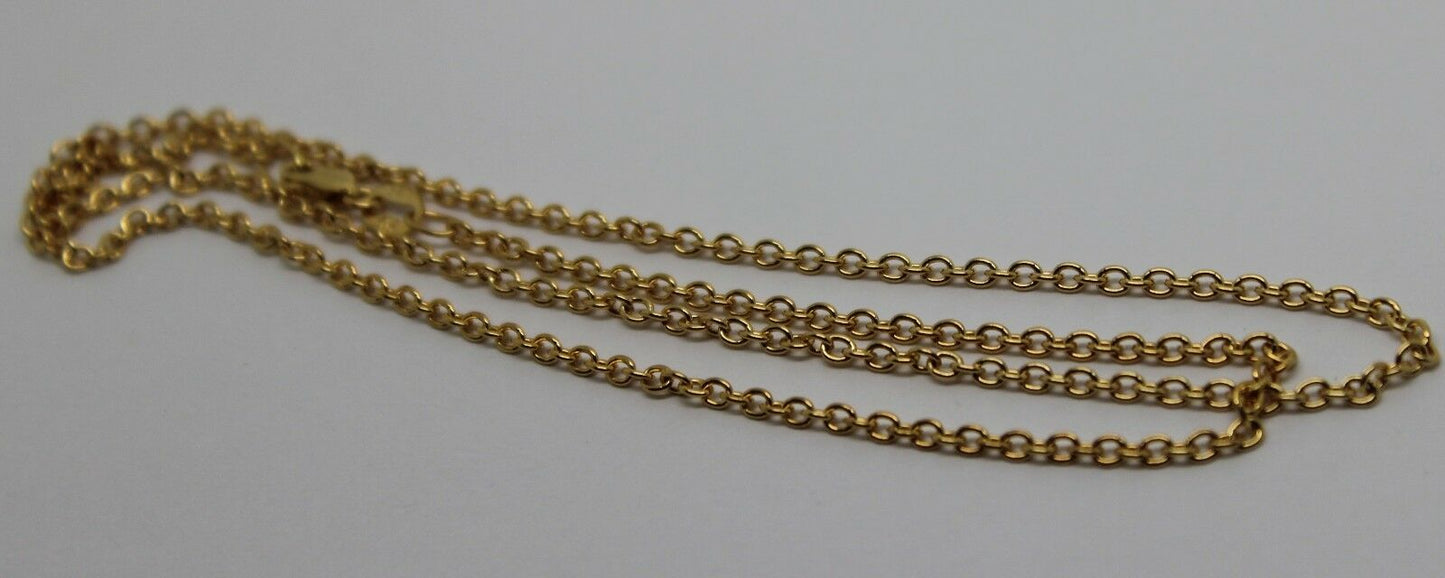 9ct Yellow Gold Belcher / Cable Chain Necklace 45cm 2.57grams