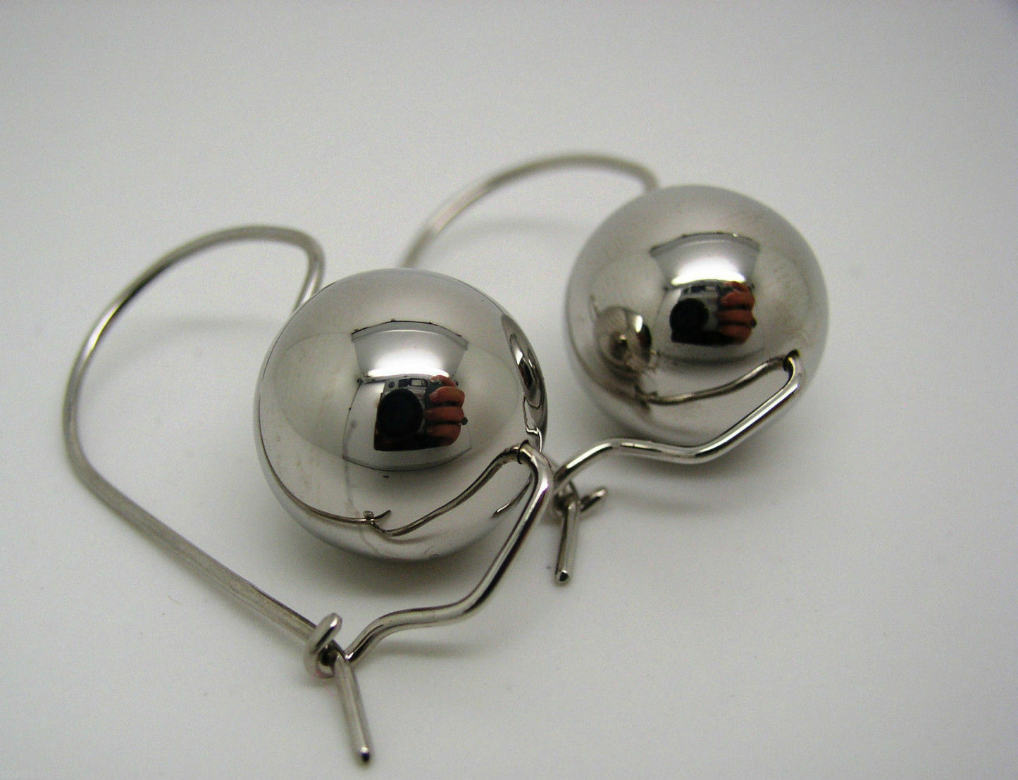 Genuine Extra Large Sterling Silver 925 14mm Ball Drop Earrings