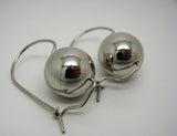 Genuine Extra Large Sterling Silver 14mm Ball Drop Earrings