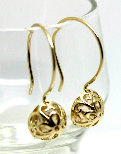 Kaedesigns New 9ct Yellow, Rose or White Gold 10mm Half Ball Hook Filigree Earrings