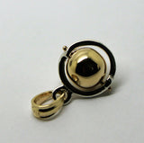 Genuine Sterling Silver & 9ct Yellow Gold Ball 8mm Ball Pendant