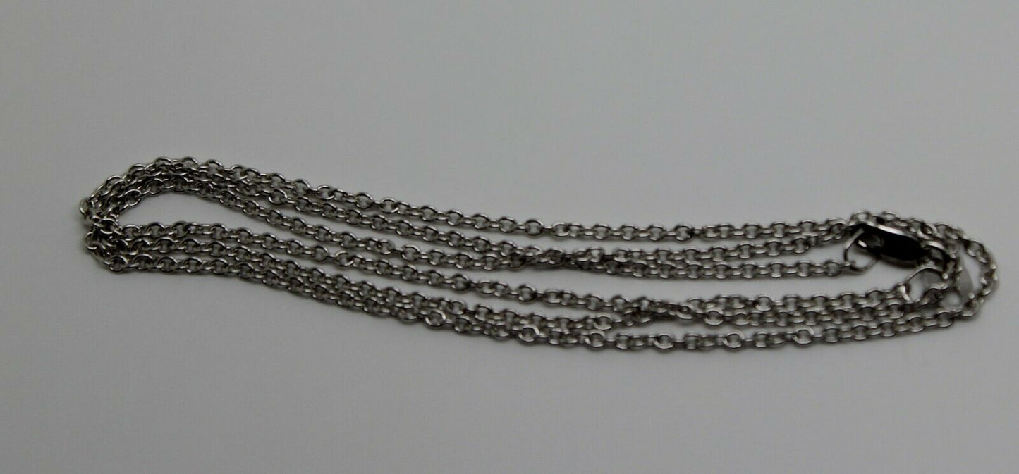 Genuine 9ct White Gold Belcher / Cable Chain 3.1 Grams 50cm