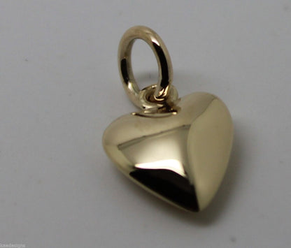 Kaedesigns Genuine 9ct Yellow or Rose or White Gold Heart Charm or Pendant