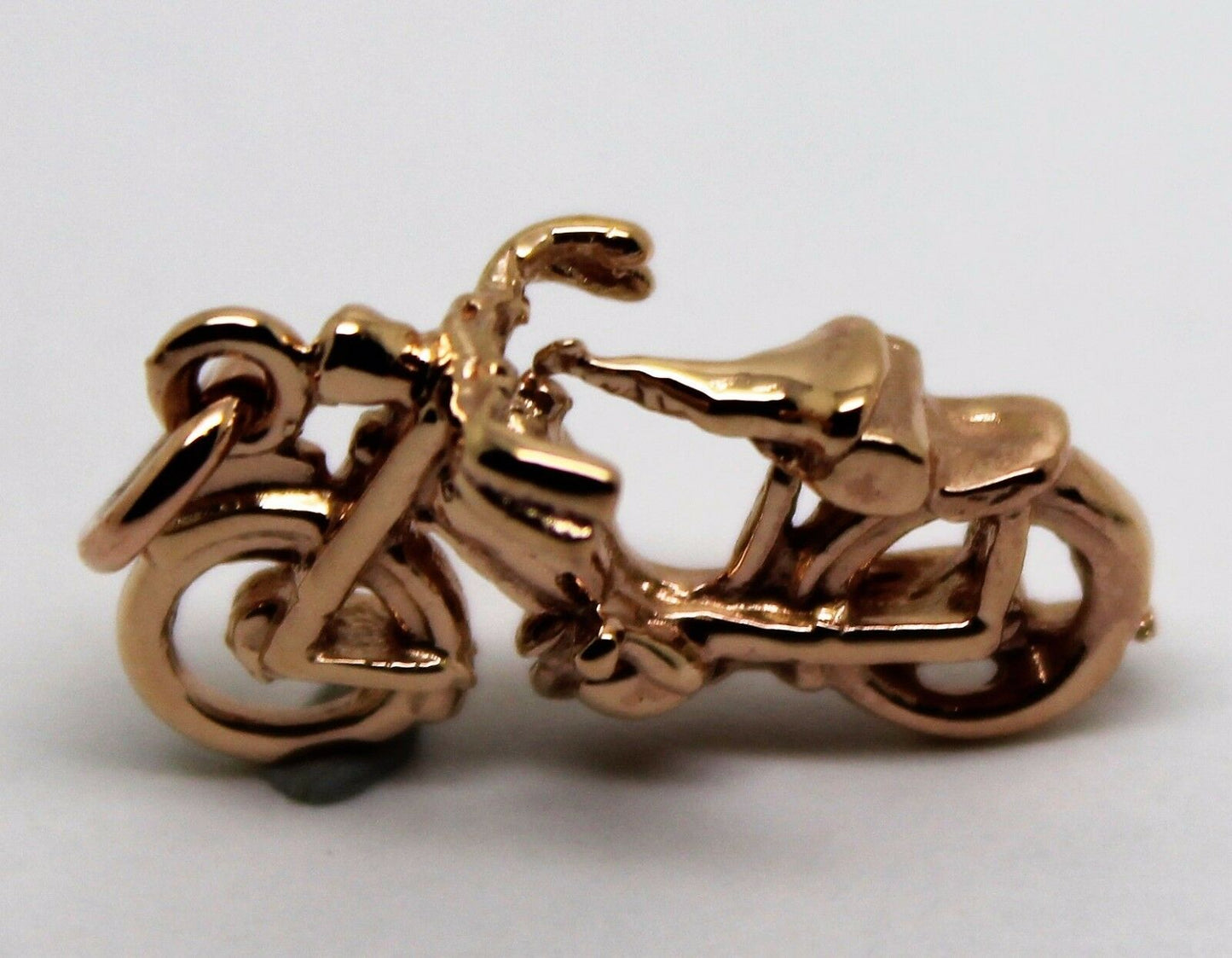 Kaedesigns Genuine 9ct Yellow or Rose or White Gold or Silver Motorbike Pendant