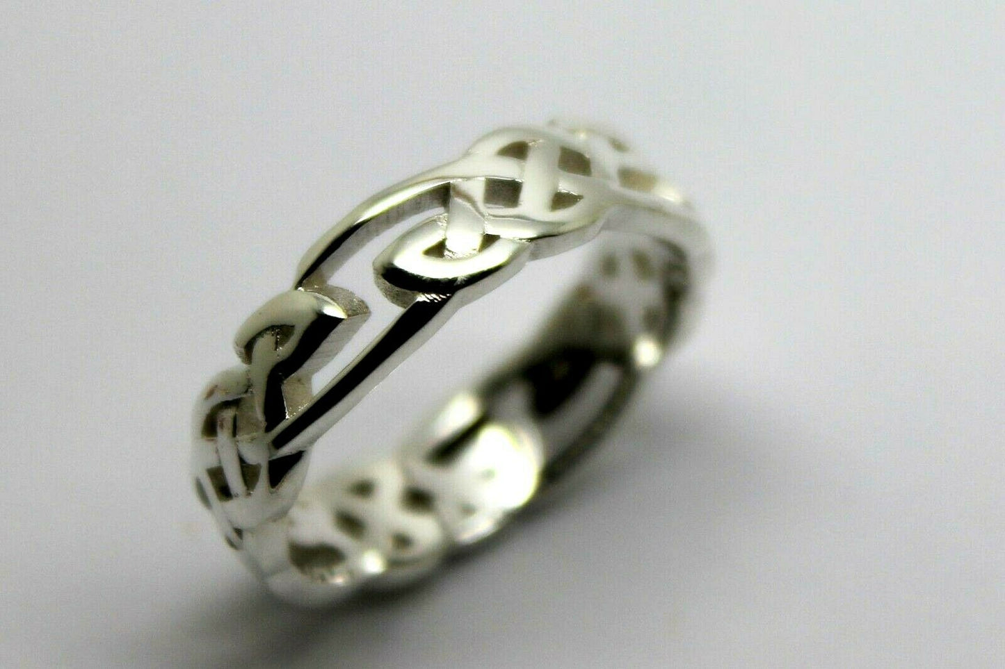 Genuine Size N / 6.5 Sterling Silver 925 Celtic Weave Ring