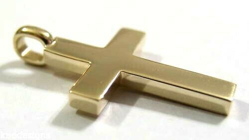 Kaedesigns New  Full Solid New 9ct 375 Yellow, Rose or White Gold Plain Cross Pendant