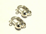 Sterling Silver 6mm Half Ball Clip Continental Clip Hooks