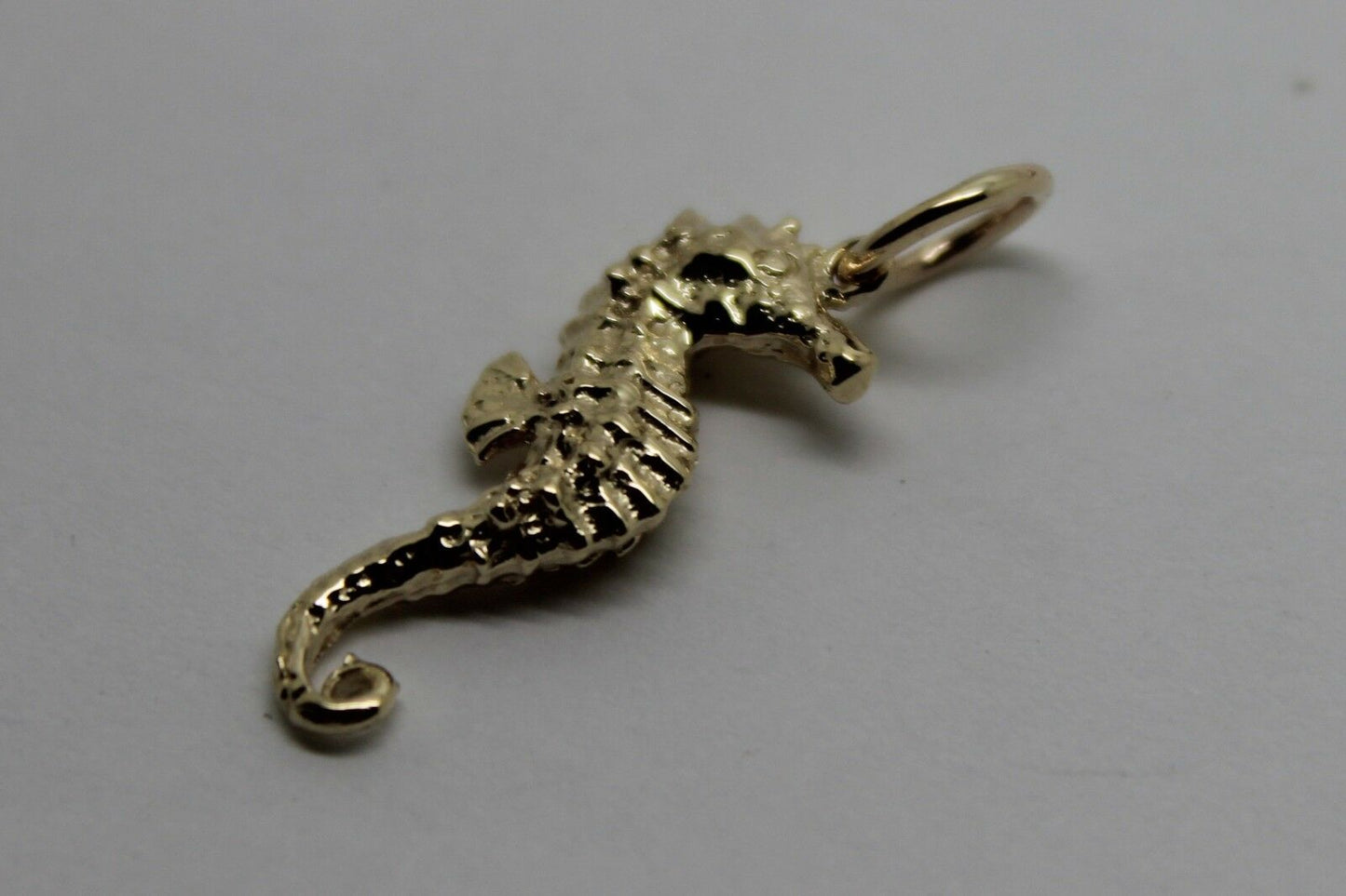 Kaedesigns, Genuine 9ct Yellow Or Rose Or White Gold Or Silver 3D Seahorse Charm