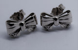 Genuine 9ct White Gold Butterfly Stud Earrings Set With Gemstone Of Your Choice