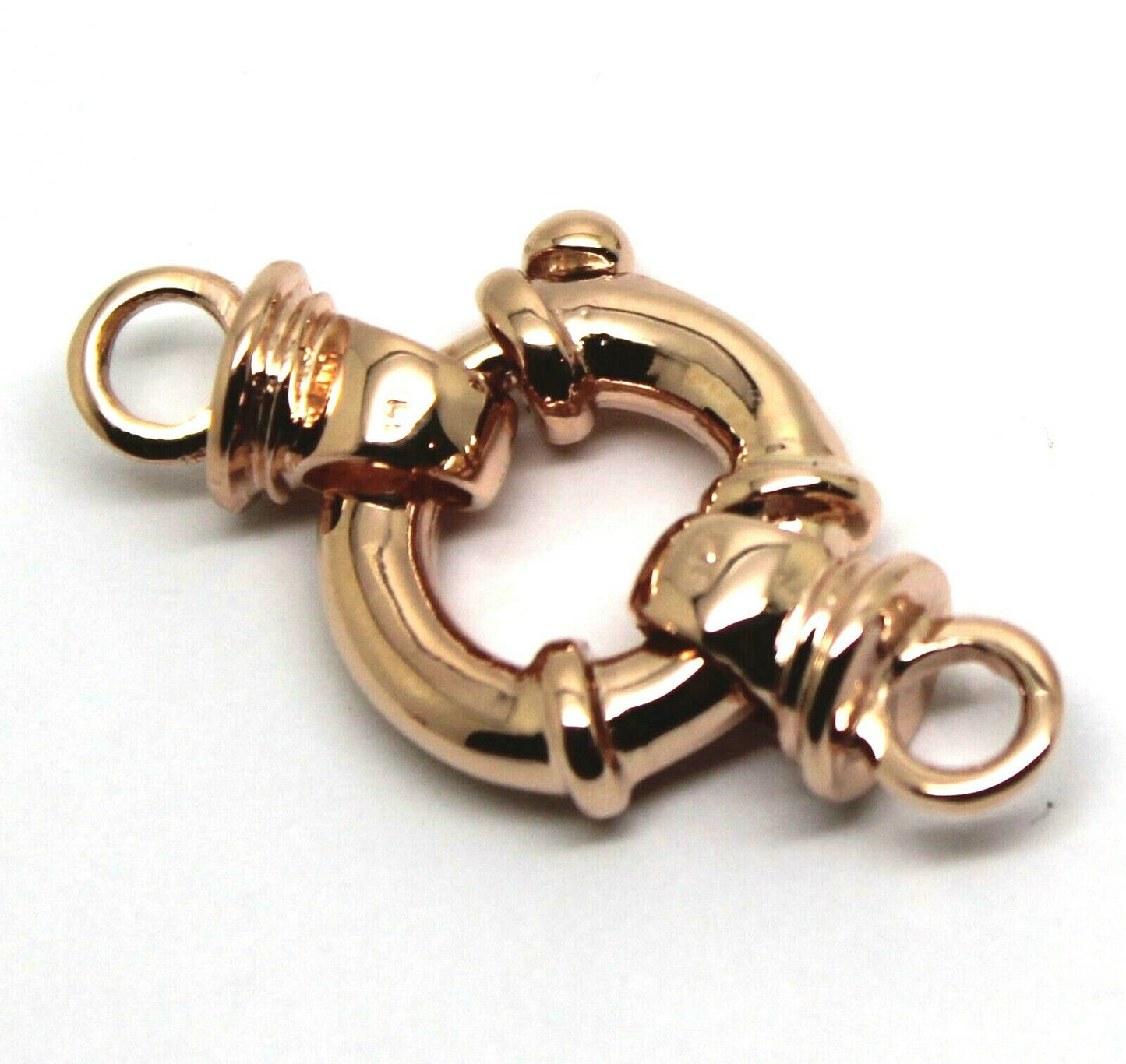 9k 9ct Yellow, Rose or White Gold 14mm Bolt Ring Clasp With Ends