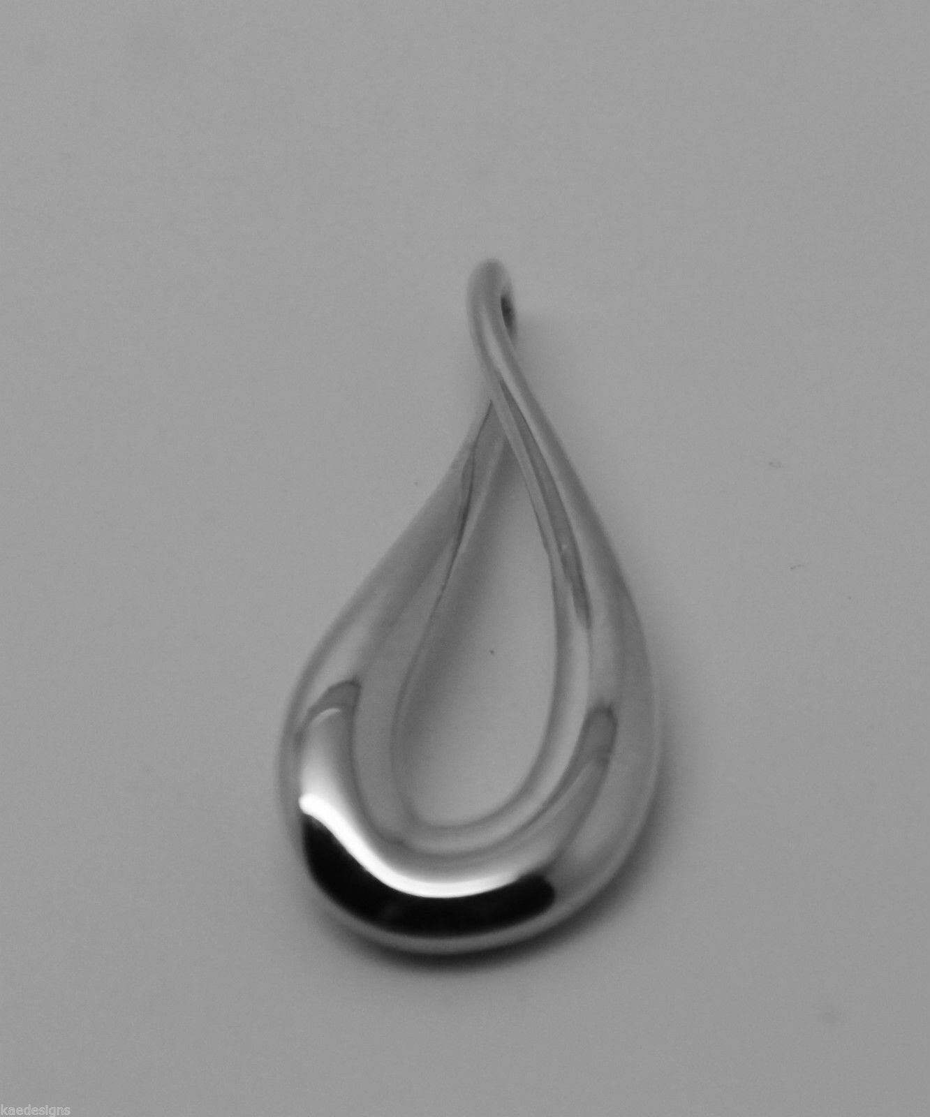 Genuine Sterling Silver 925 Medium or Large Solid Teardrop Pendant