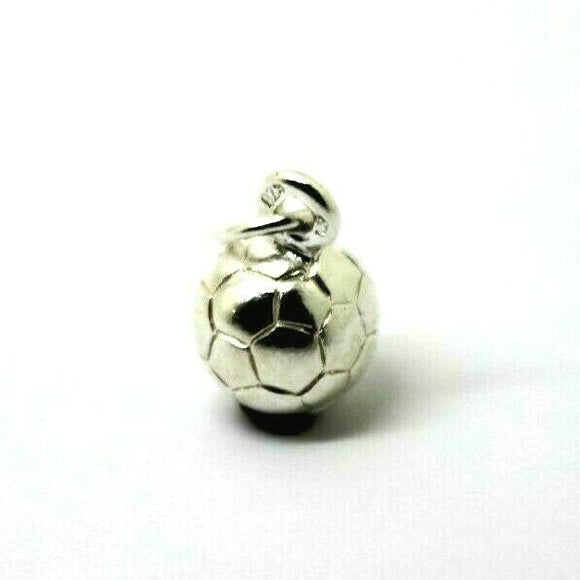 Genuine Sterling Silver 925 Soccer Ball 3D Pendant Or Charm *Free Post In Oz