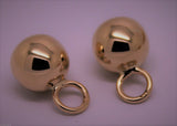 Kaedesigns New Genuine 9ct Yellow, Rose or White Gold 10mm Ball Plain Balls For Charm Earrings