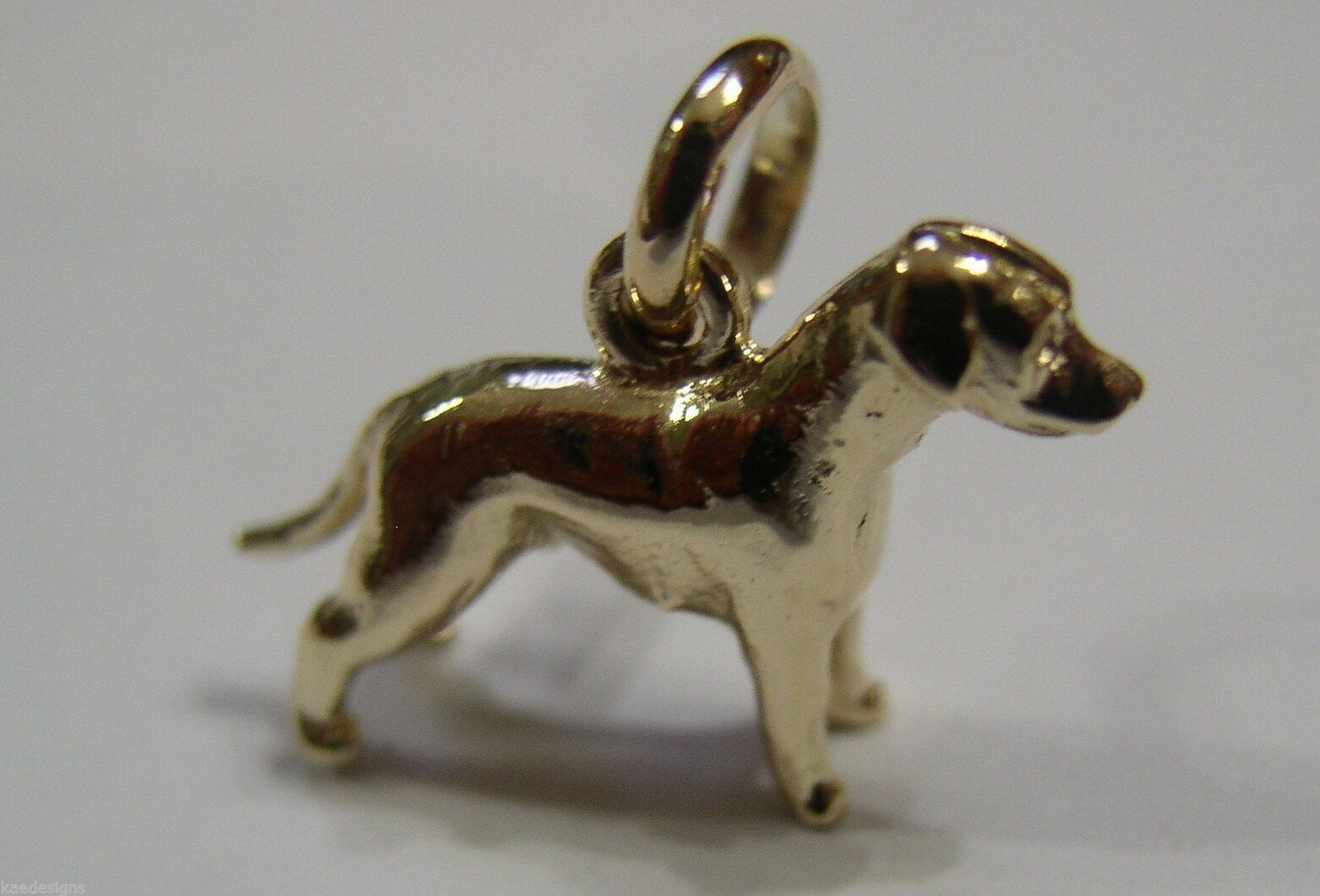 Kaedesigns, New 3D 9ct 375 Yellow Or Rose Or White Gold Dog Charm Or Pendant