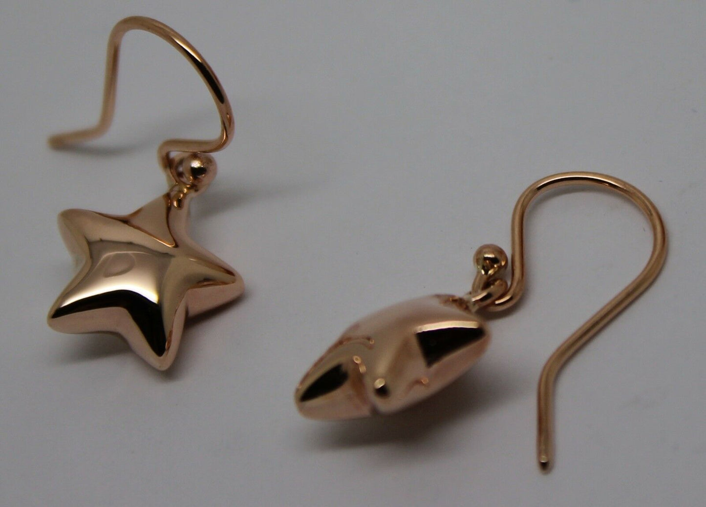 Kaedesigns, 9ct Yellow Or White Or Rose Gold Bubble Drop Star Hook Earrings