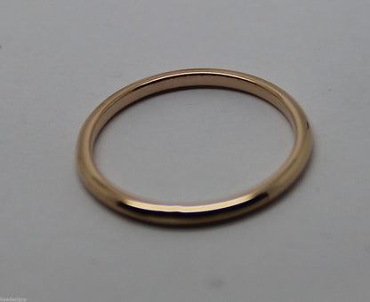 New Genuine Solid 9ct 9k White Or Rose Or Yellow Gold 1.5mm Wedding Band Ring