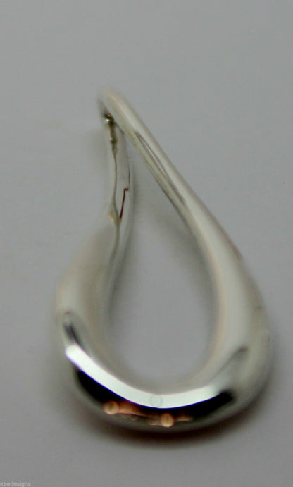 Genuine Sterling Silver 925 Medium or Large Solid Teardrop Pendant