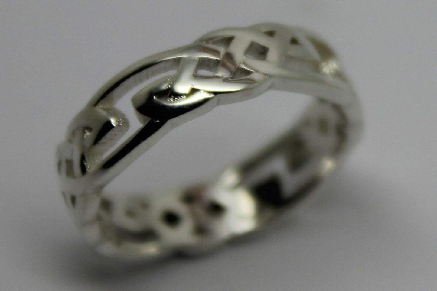 Genuine Size N / 6.5 Sterling Silver 925 Celtic Weave Ring