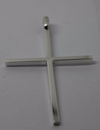 Kaedesigns, Genuine Solid New Sterling Silver Thin Large Plain Cross Pendant