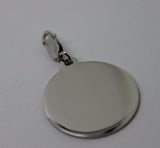 Genuine 9K 9ct White Gold Shield Pendant & Parrot Clasp *Free Express Post In Oz