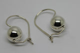 Genuine Sterling Silver 10mm Wide Ball Hook Earrings