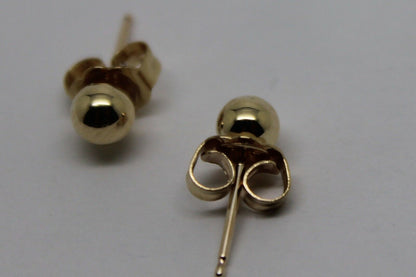 Kaedesigns New 9ct 375 Yellow Gold 4mm Stud Ball Earrings